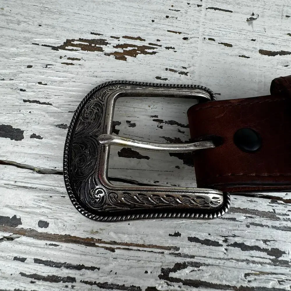 3D Belt Company Brown Genuine Leather Belt Made in Dominican Republic Size 44